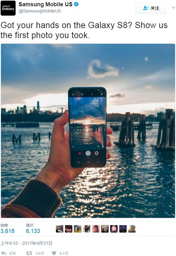三星S8用戶曬出新手機(jī)的第一張照片:居然有人這樣拍-鋒巢網(wǎng)