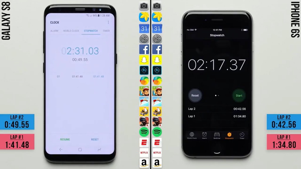 三星又輸了 Galaxy S8應(yīng)用打開速度不及iPhone6s-鋒巢網(wǎng)