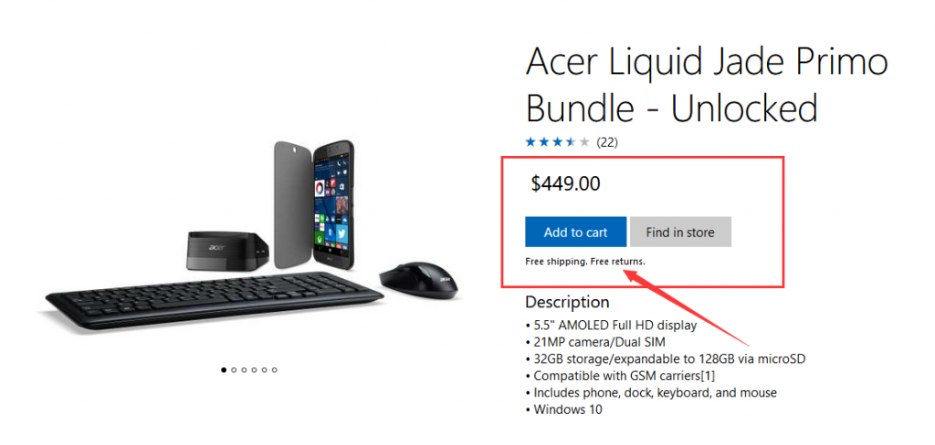 Windows手機(jī)依然健在 兩款A(yù)cer機(jī)型重現(xiàn)微軟商城-鋒巢網(wǎng)