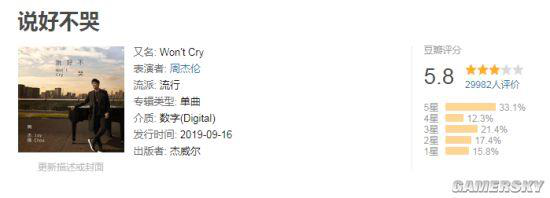 豆瓣僅5.8分 《說好不哭》是口水歌？-鋒巢網